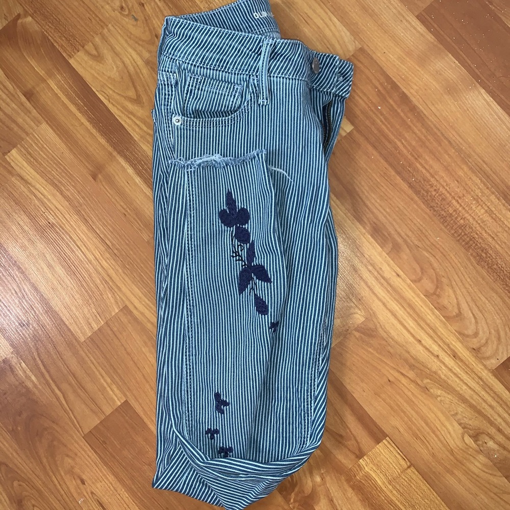 Pinstripe jeans
